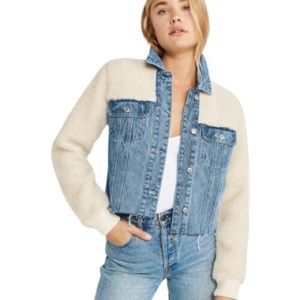 Abercrombie & Fitch Half Sherpa Jean Jacket